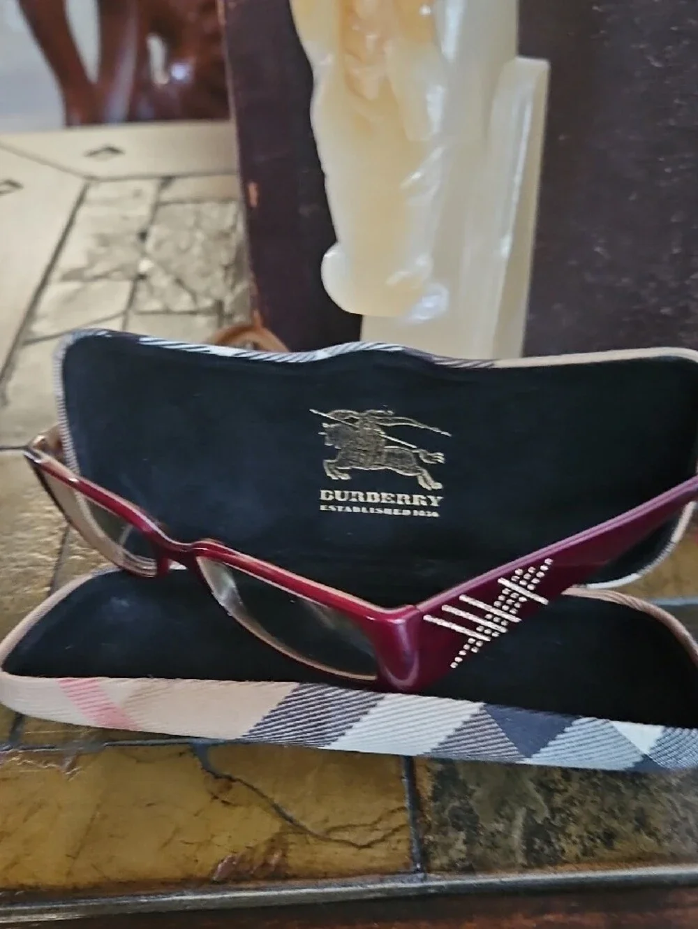Burberry Burgundy Crystal-Stud -0.50/-0.75 Glasses.
